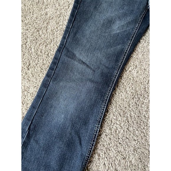 Earl Jeans Womens Size 6 Blue Straight Leg Embellished Medium Wash Denim Classic - Picture 11 of 14